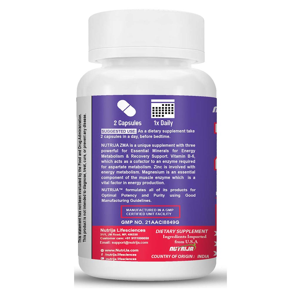 3 - NutriJa ZMA,  60 capsules  Unflavoured 