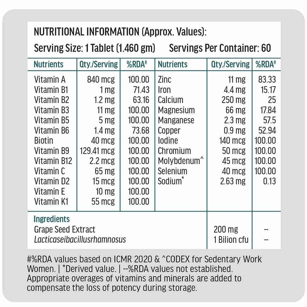 Magnesium Glycinate Men 120 Tabs and Multivitamin Adults 50+