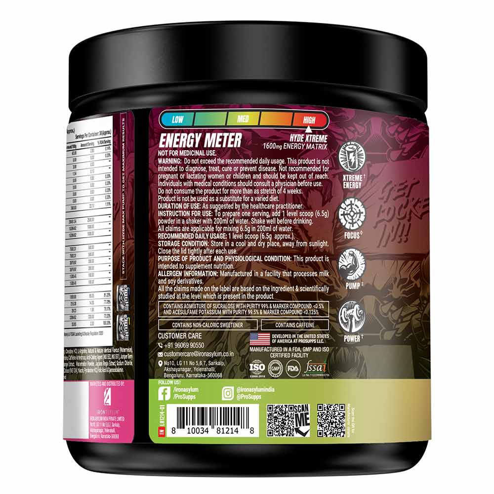 6 - ProSupps Hyde Xtreme Pre Workout,  0.42 lb  Watermelon 