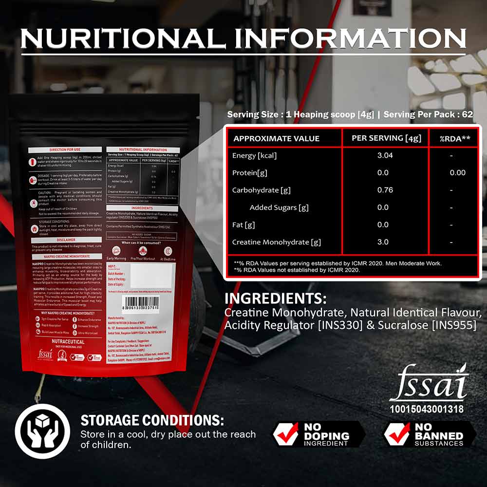 2 - Nakpro Creatine Monohydrate,  Pink Guava  0.55 lb 