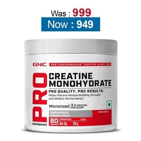 GNC Pro Performance Pure Micronized Creatine Monohydrate,  Unflavoured  0.55 lb 