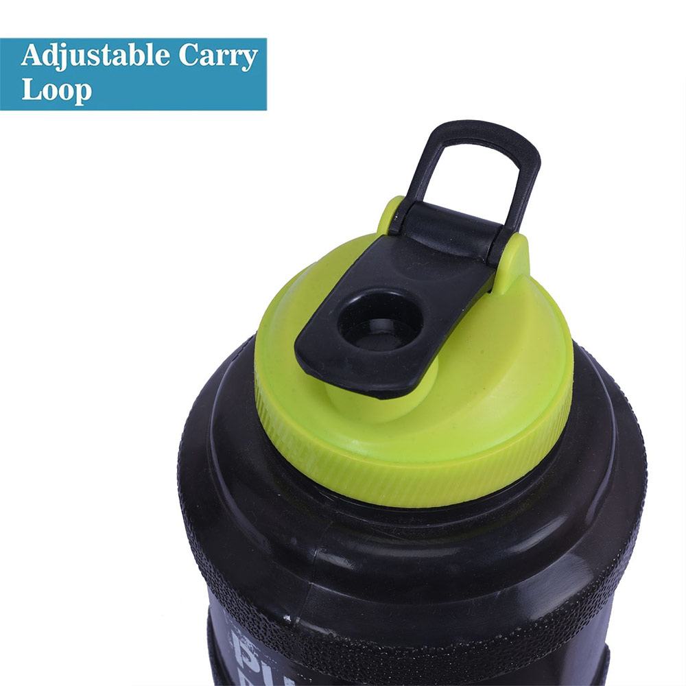 3 - GHC Nutrigize Leakproof Gallon Water Bottle,  Black with Green Cap  2.5 L 