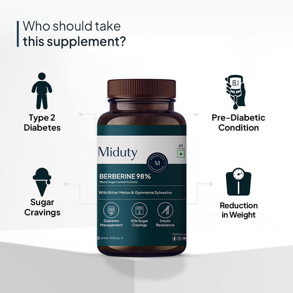 2 - Miduty Berberine Blood Sugar Control,  60 tablet(s) 