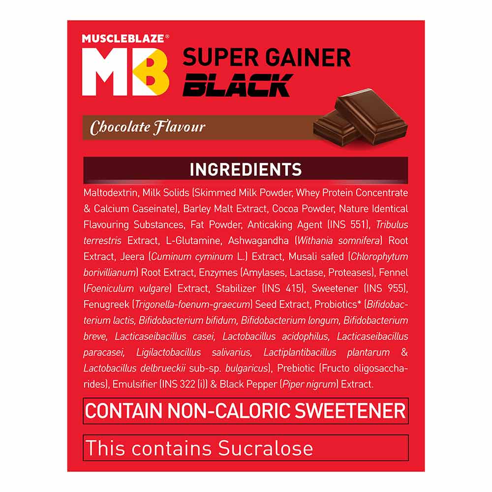 5 - MuscleBlaze Super Gainer Black,  11 lb  Chocolate 