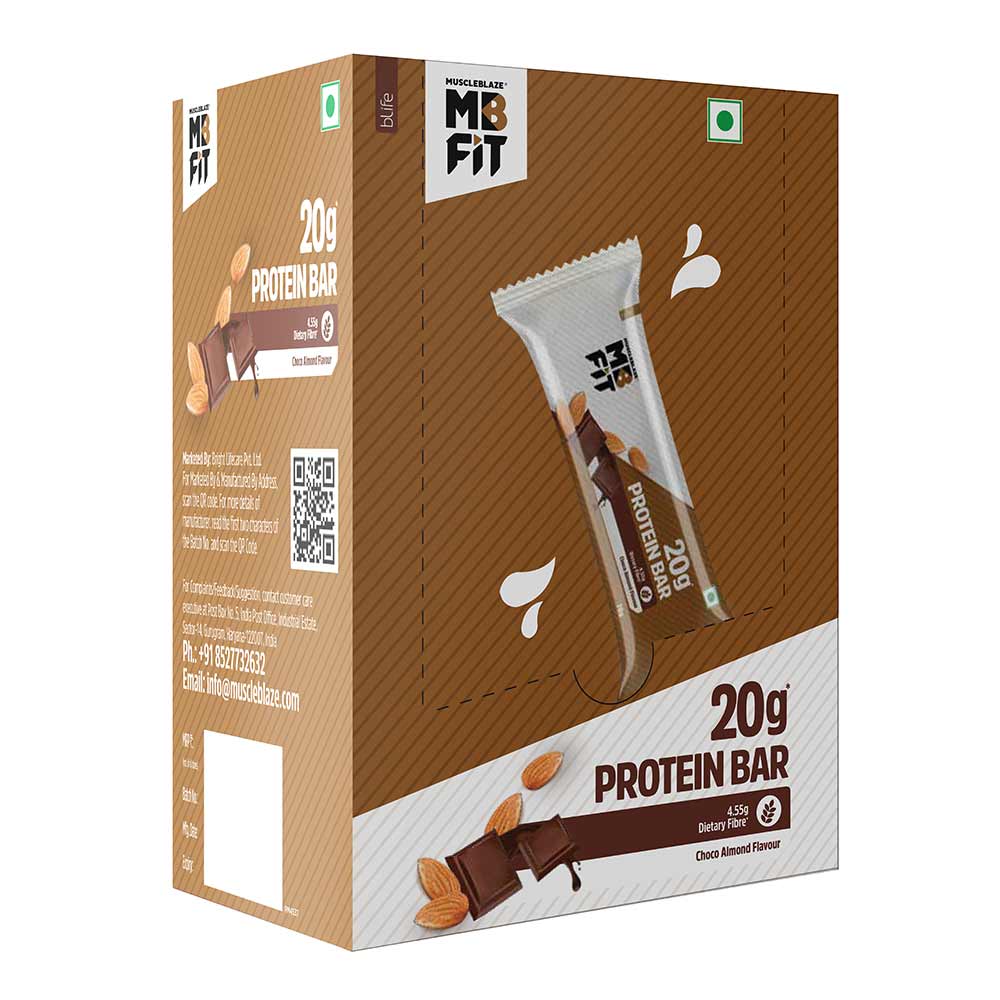 4 - MuscleBlaze Protein Bar (20 gm Protein),  6 bar(s)  Choco Almond 