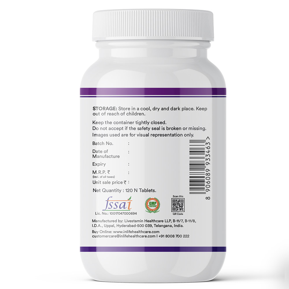 10 - INLIFE Magnesium Glycinate Forte,  Unflavoured  120 tablet(s) 