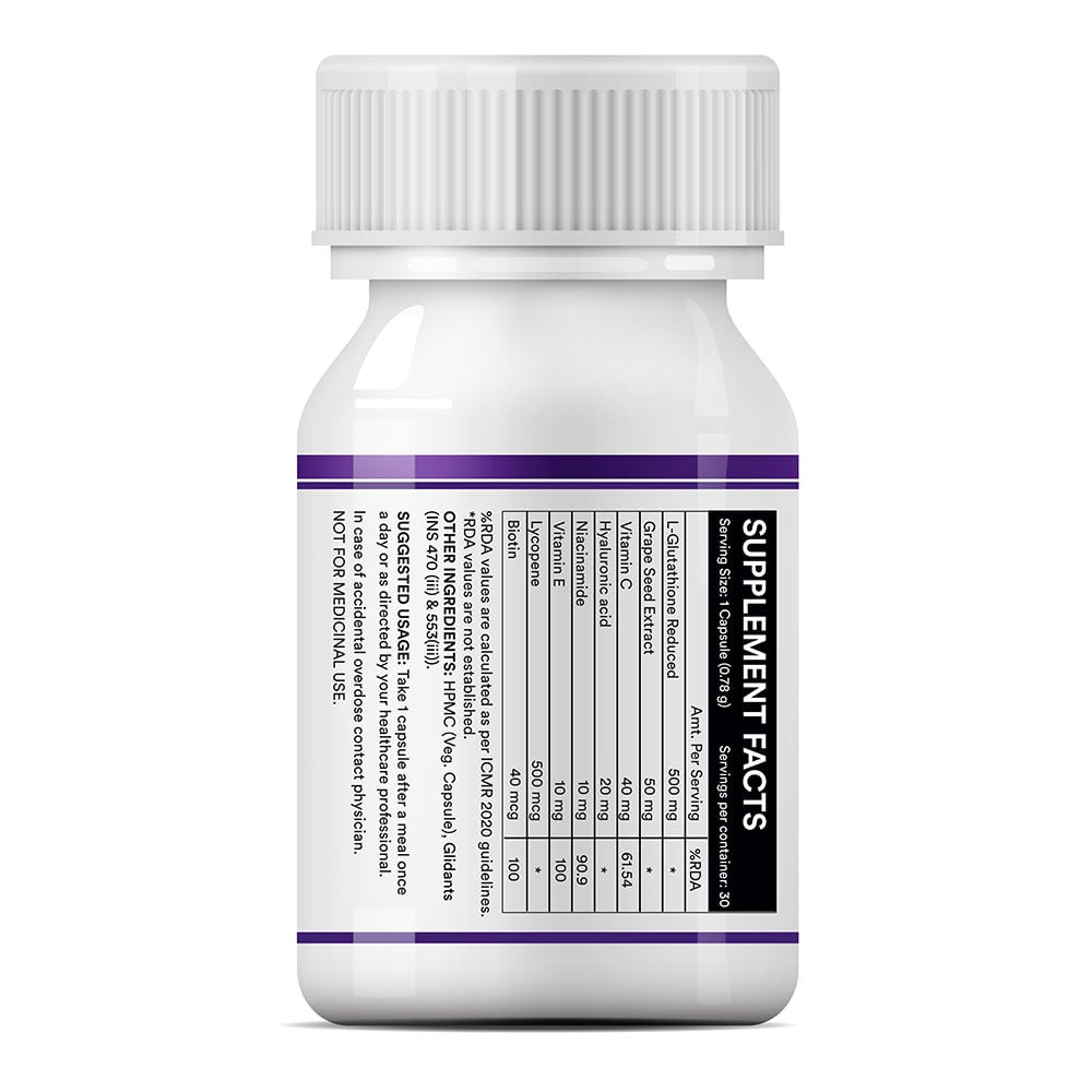 2 - INLIFE Glutathione Reduced with Vitamin C, Milk Thistle,  Unflavoured  30 veggie capsule(s) 