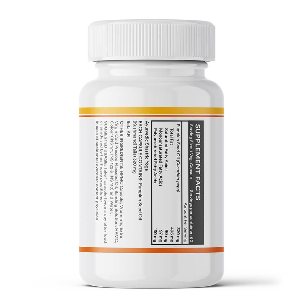 3 - INLIFE Pumpkin Seed Oil 320mg,  60 veggie capsule(s) 