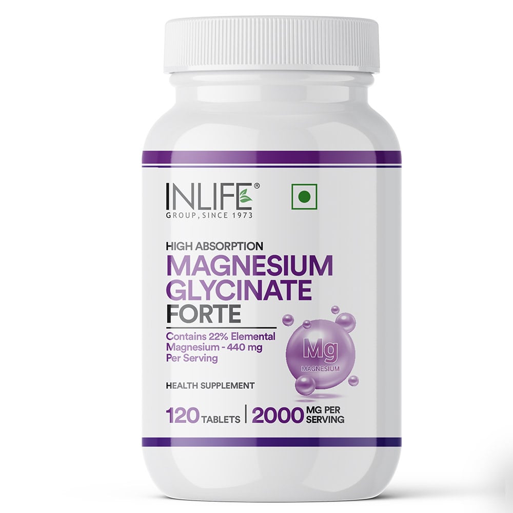 11 - INLIFE Magnesium Glycinate Forte,  Unflavoured  120 tablet(s) 