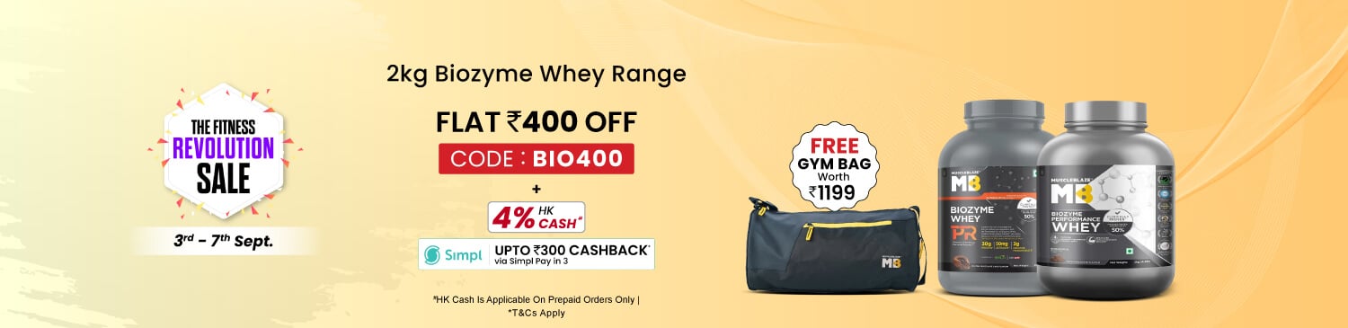 Biozyme Whey 2kg Range | Flat 400 | BIO400 | 4% HK Cash