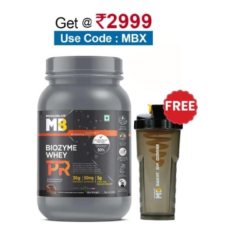 MuscleBlaze Biozyme Whey PR, 2.2 lb Molten Chocolate Cake