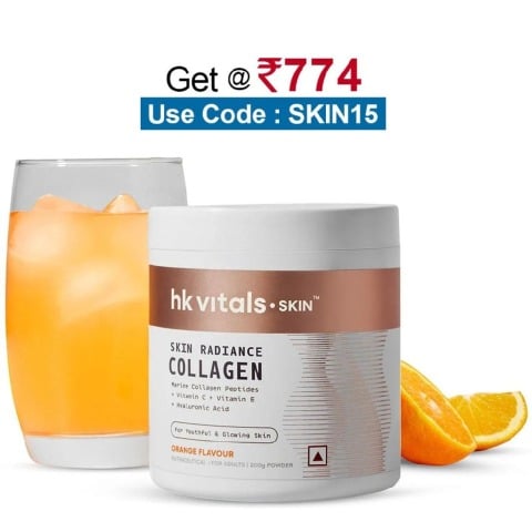 HealthKart HK Vitals Skin Radiance Collagen, 200 g Orange