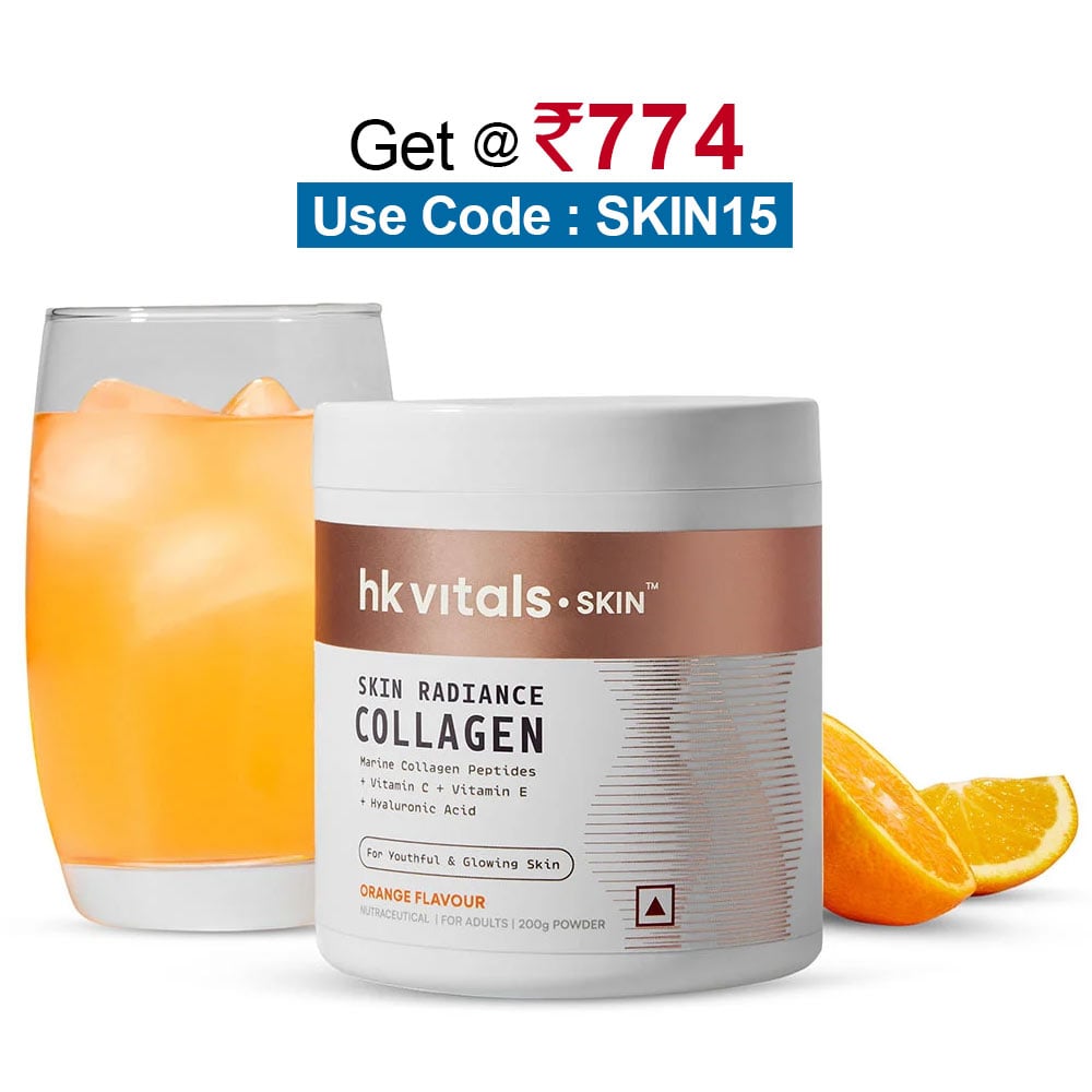 HealthKart HK Vitals Skin Radiance Collagen,  200 g  Orange 