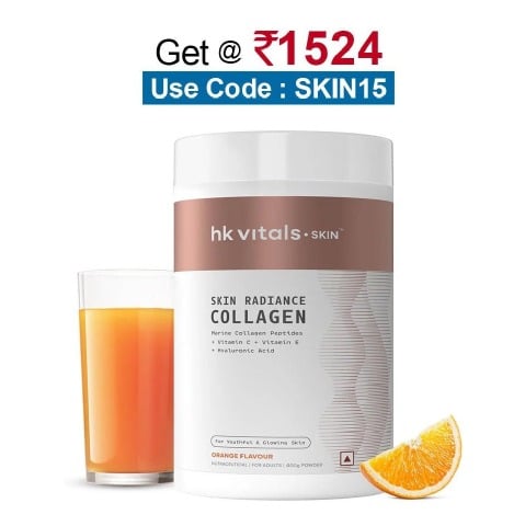 HealthKart HK Vitals Skin Radiance Collagen, 400 g Orange