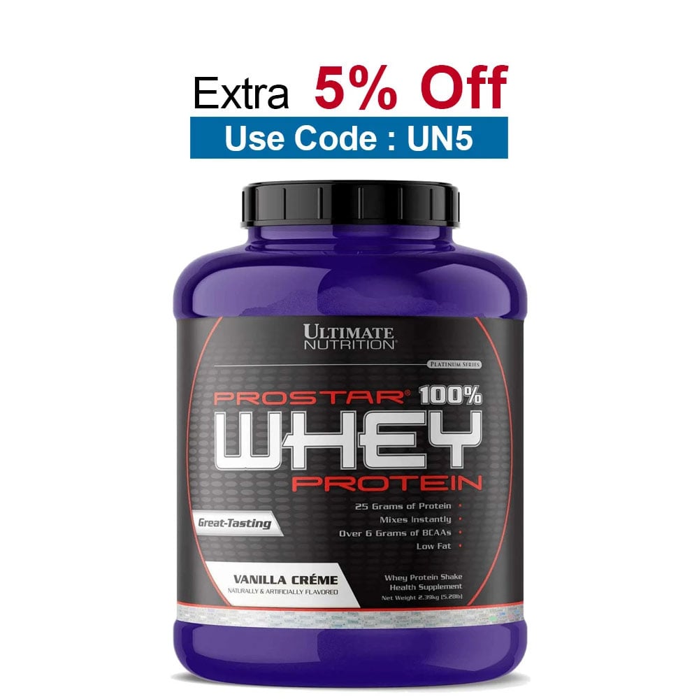 Ultimate Nutrition Prostar 100% Whey Protein,  5.28 lb  Vanilla Creme 