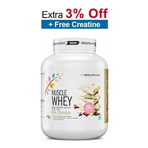 Healthfarm Muscle Whey,  4.4 lb  Milk Chocolate 