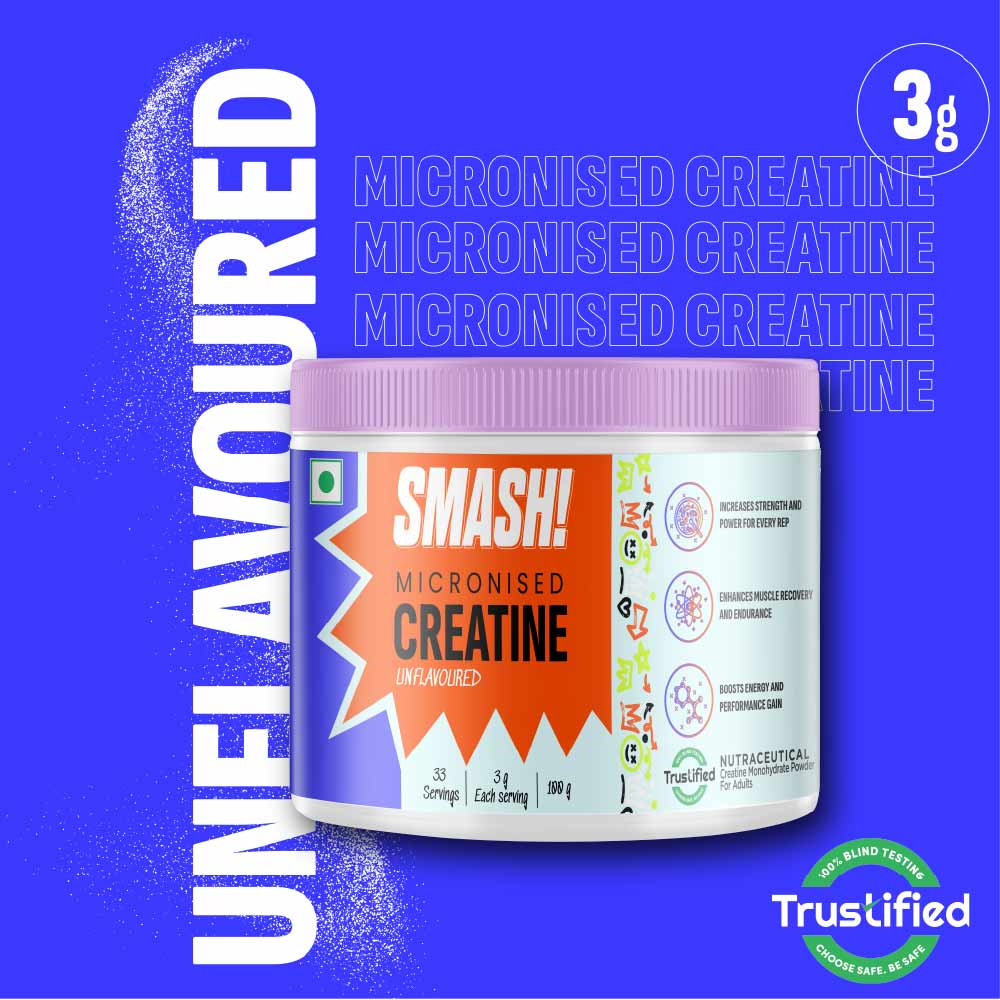 2 - Smash Micronised Creatine Monohydrate,  Unflavoured  0.22 lb