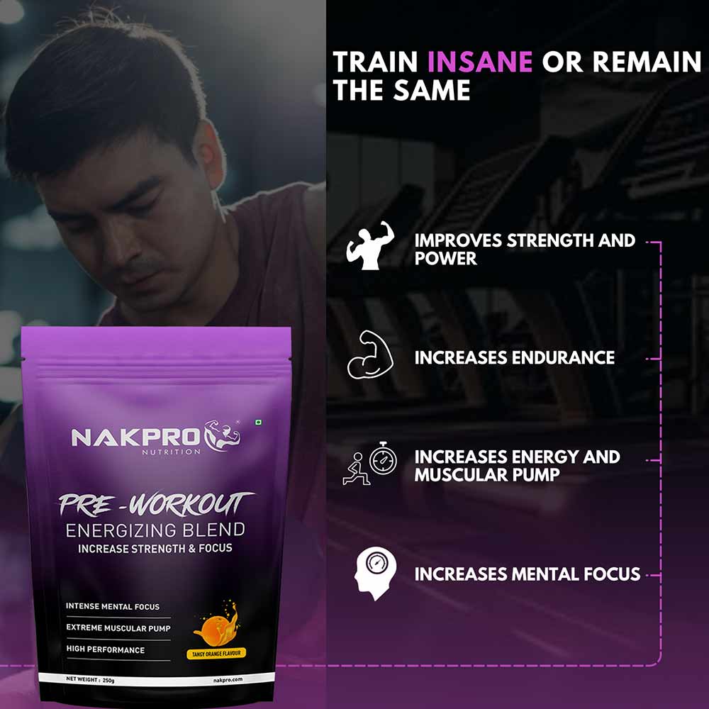 4 - Nakpro Pre-Workout,  0.55 lb  Tangy Orange 