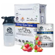 Muscle Trail Pro Series 100% Natural Whey Protein- 50 sachets/pack Strawberry (with Free Shaker Inside)