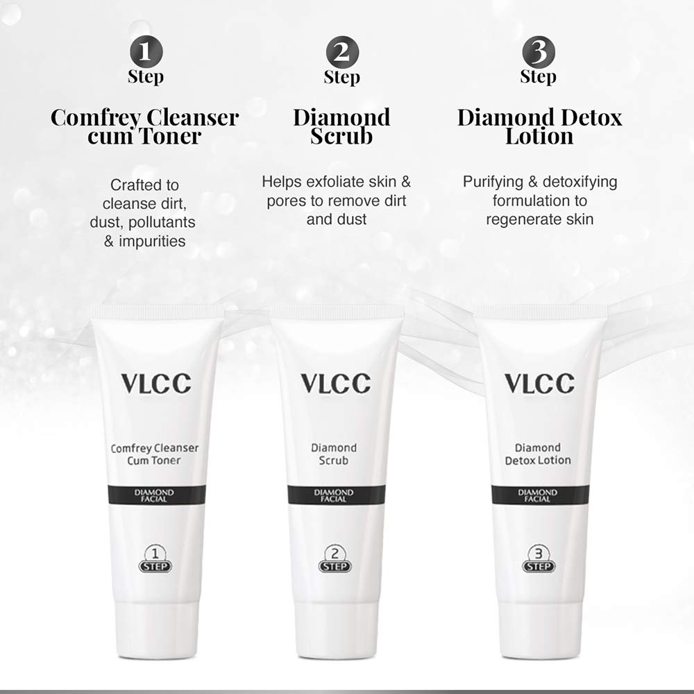 3 - VLCC Single Facial Kit,  60 g  Diamond 