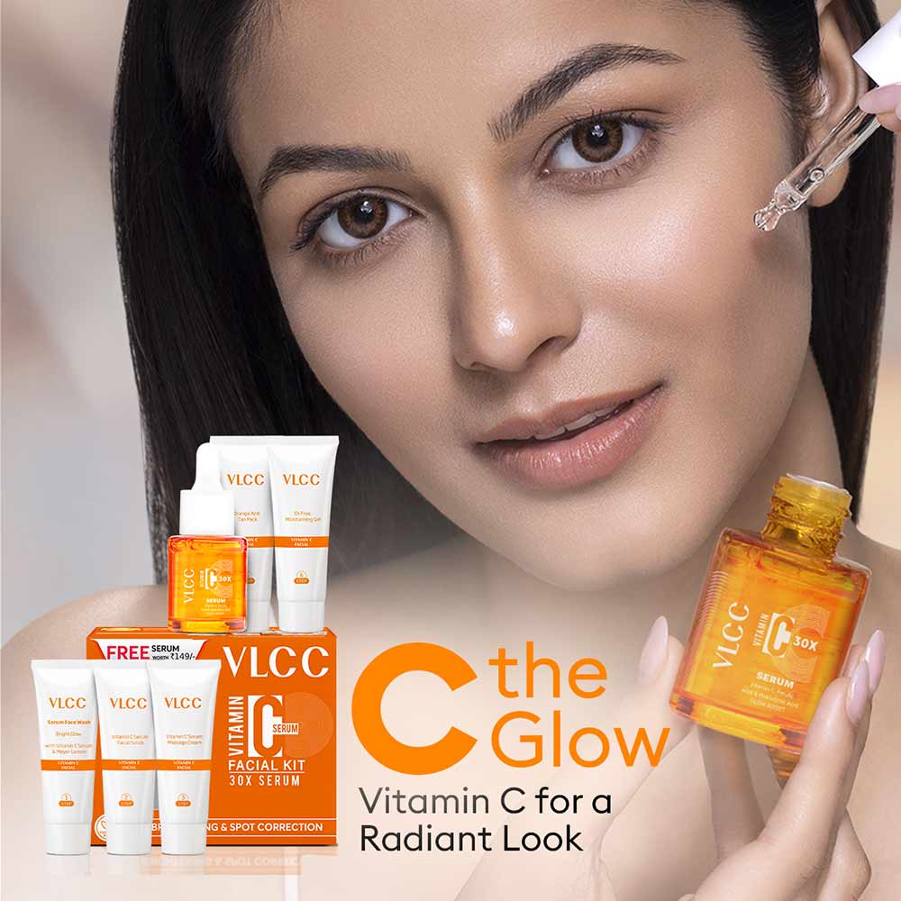 8 - VLCC Vitamin C Facial Kit,  58 g  with Free Vitamin C Serum 