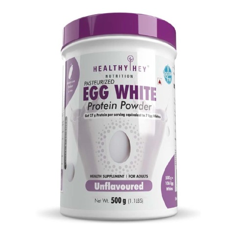 1 - HealthyHey Nutrition Egg White Protein Powder,  Unflavoured  1.1 lb 