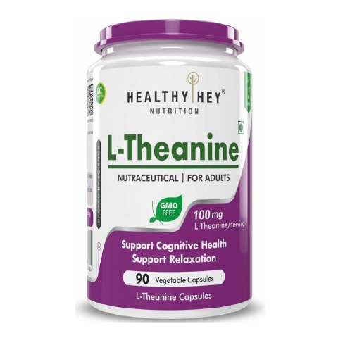 1 - HealthyHey Nutrition L-Theanine,  90 capsules 