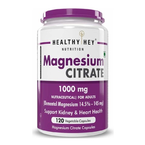 1 - HealthyHey Nutrition Magnesium Citrate,  Unflavoured  120 capsules 