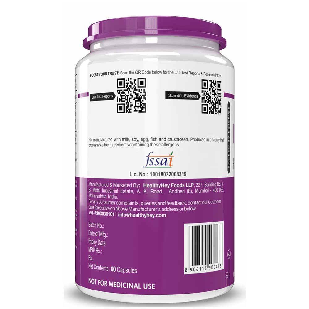 2 - HealthyHey Nutrition Iron for Women with Vit B12 Folic Acid & Vit C,  60 capsules 