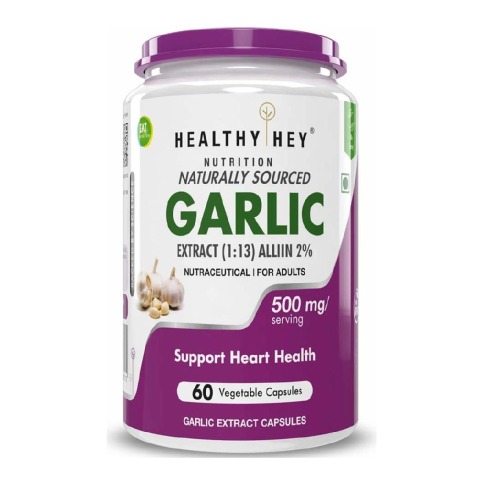 1 - HealthyHey Nutrition Garlic Extract,  60 capsules 