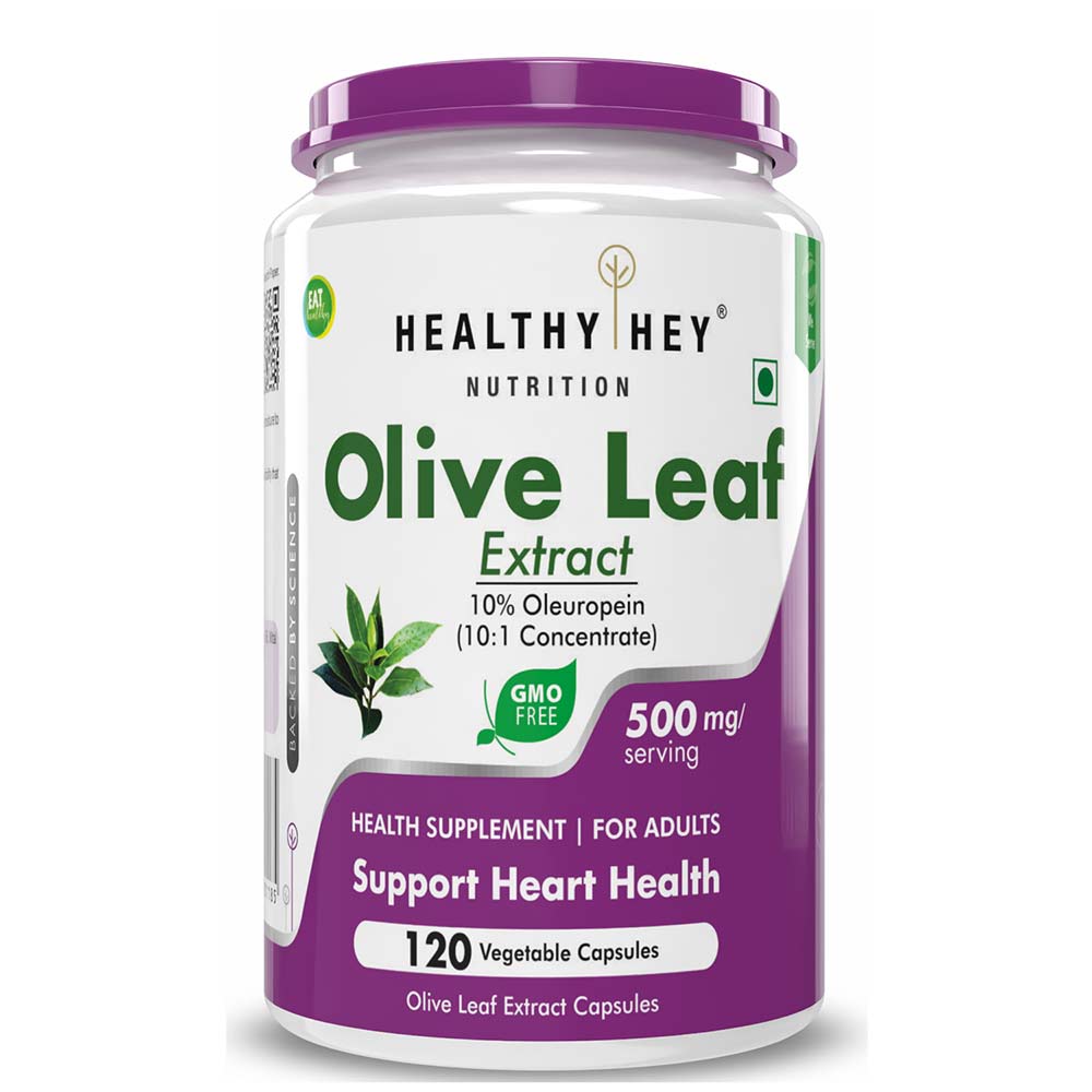1 - HealthyHey Nutrition Olive Leaf Extract,  120 capsules 
