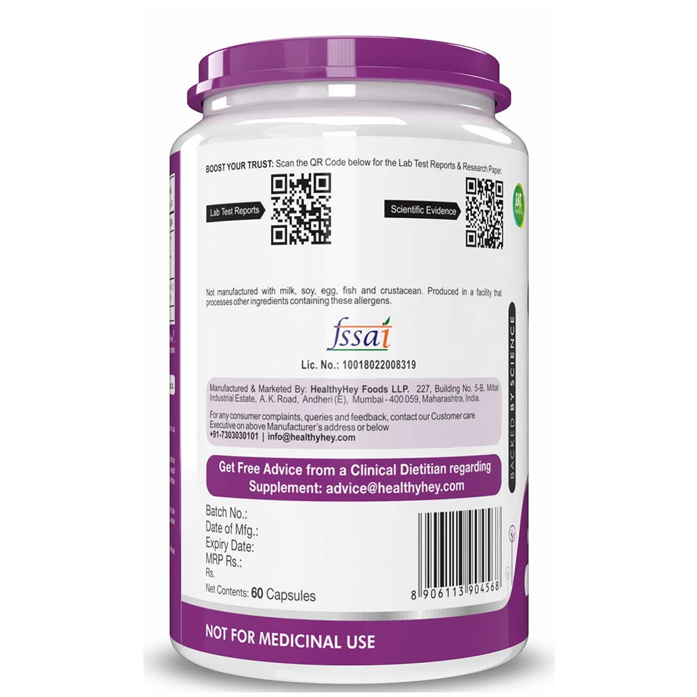 3 - HealthyHey Nutrition CoQ10 with Bioperine 205mg,  60 veggie capsule(s) 