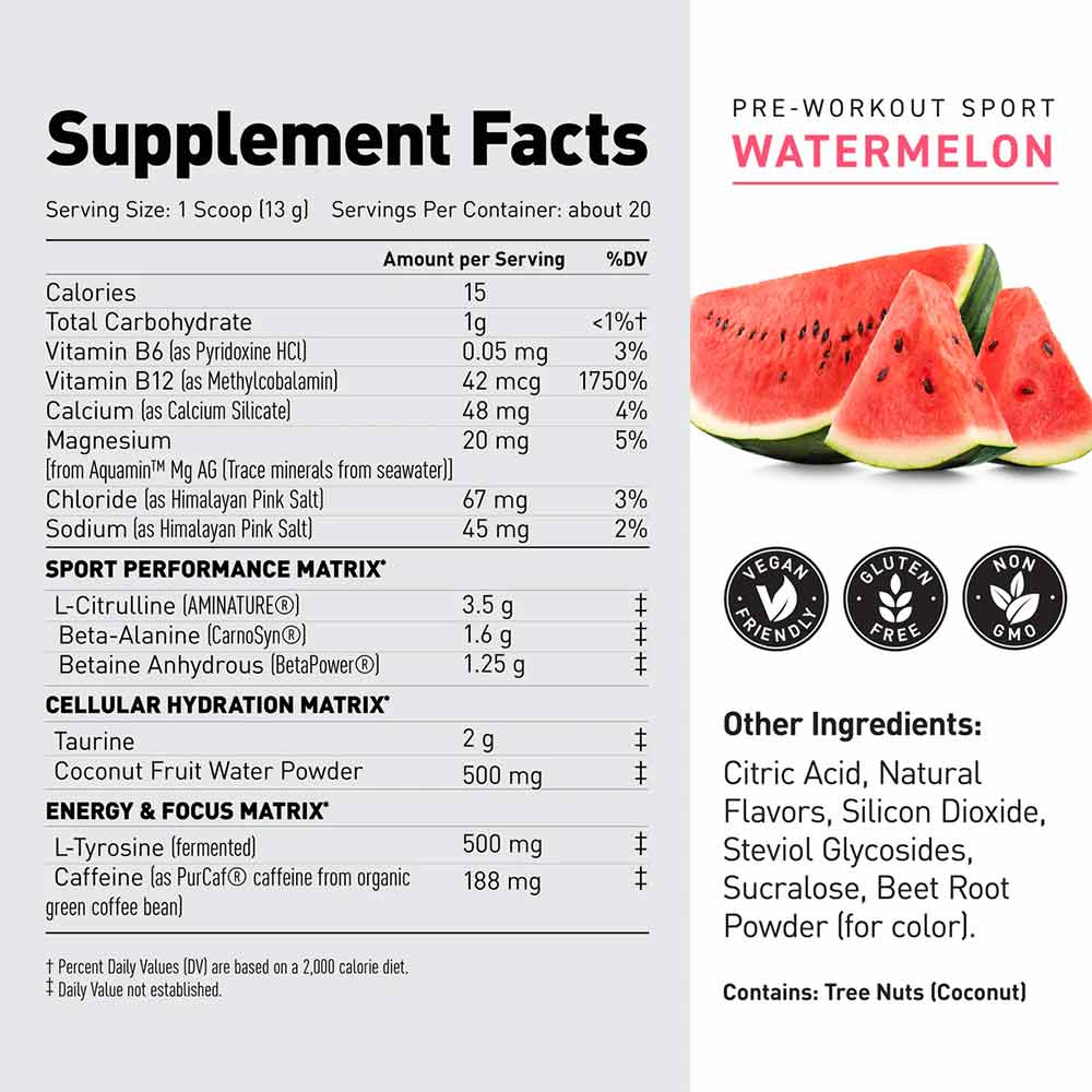 3 - Kaged Muscle Pre-Kaged Sport,  0.57 lb  Watermelon 