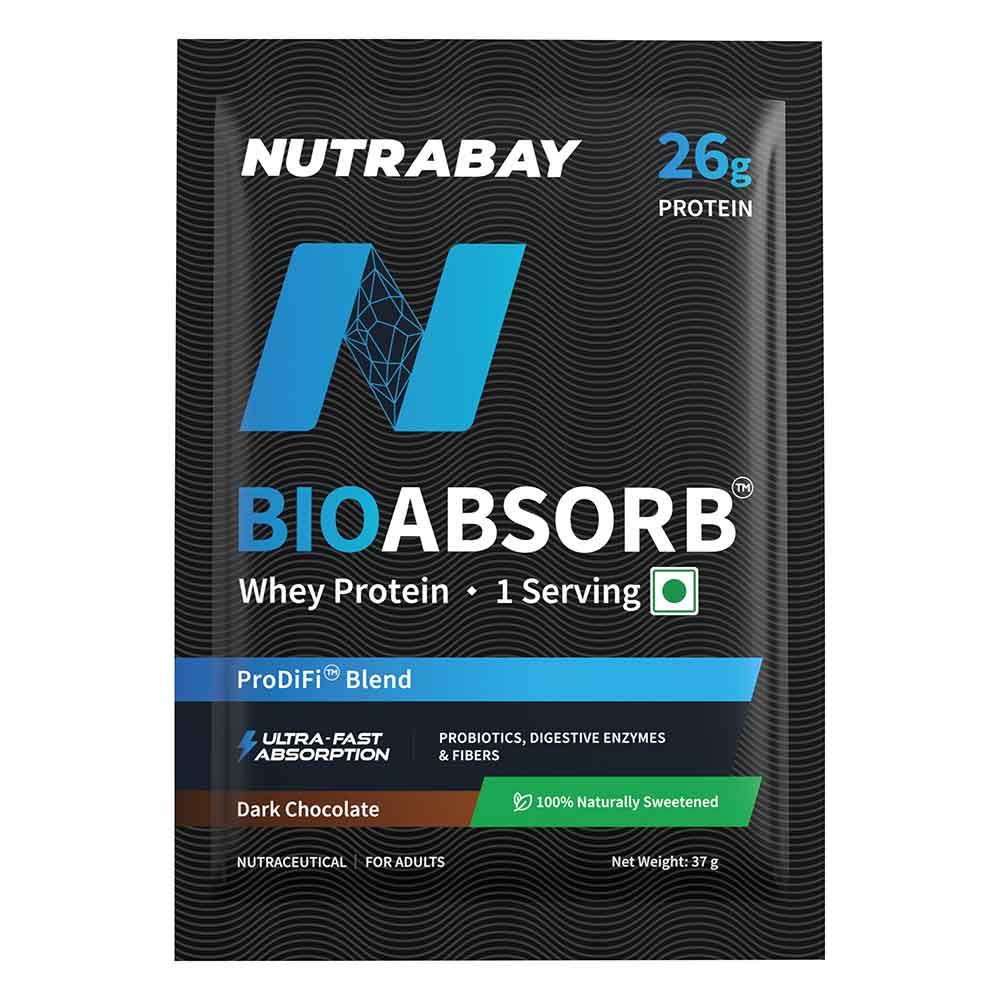 1 - Nutrabay BioAbsorb Whey Protein,  0.07 lb  Dark Chocolate 