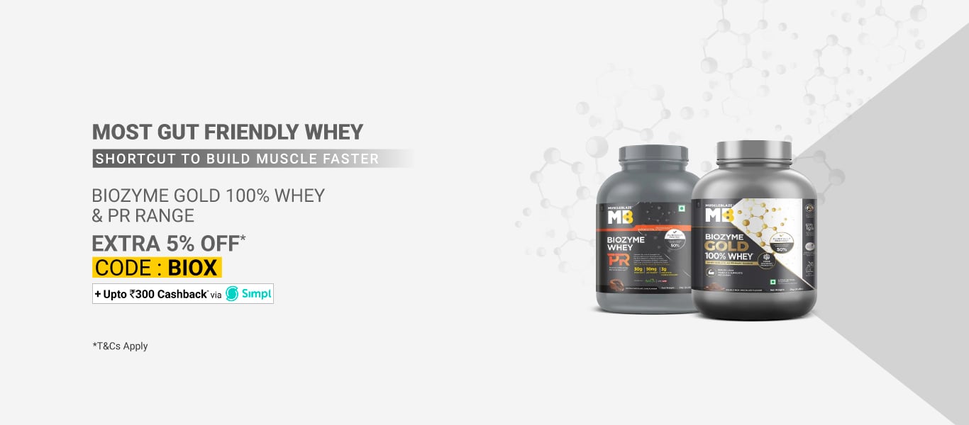 Biozyme Gold Whey & PR Range - Extra 5% Off