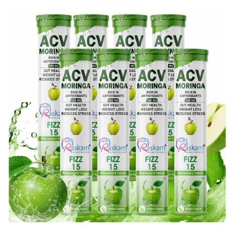 1 - Raskam ACV Moringa, 15 tablet(s) Green Apple (Pack of 8)