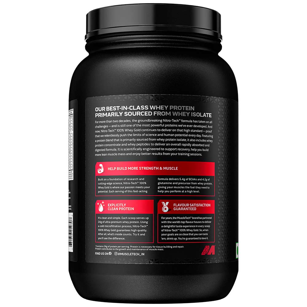 3 - MuscleTech Nitrotech 100% Whey Gold,  2.2 lb  Vanilla Cream - India 