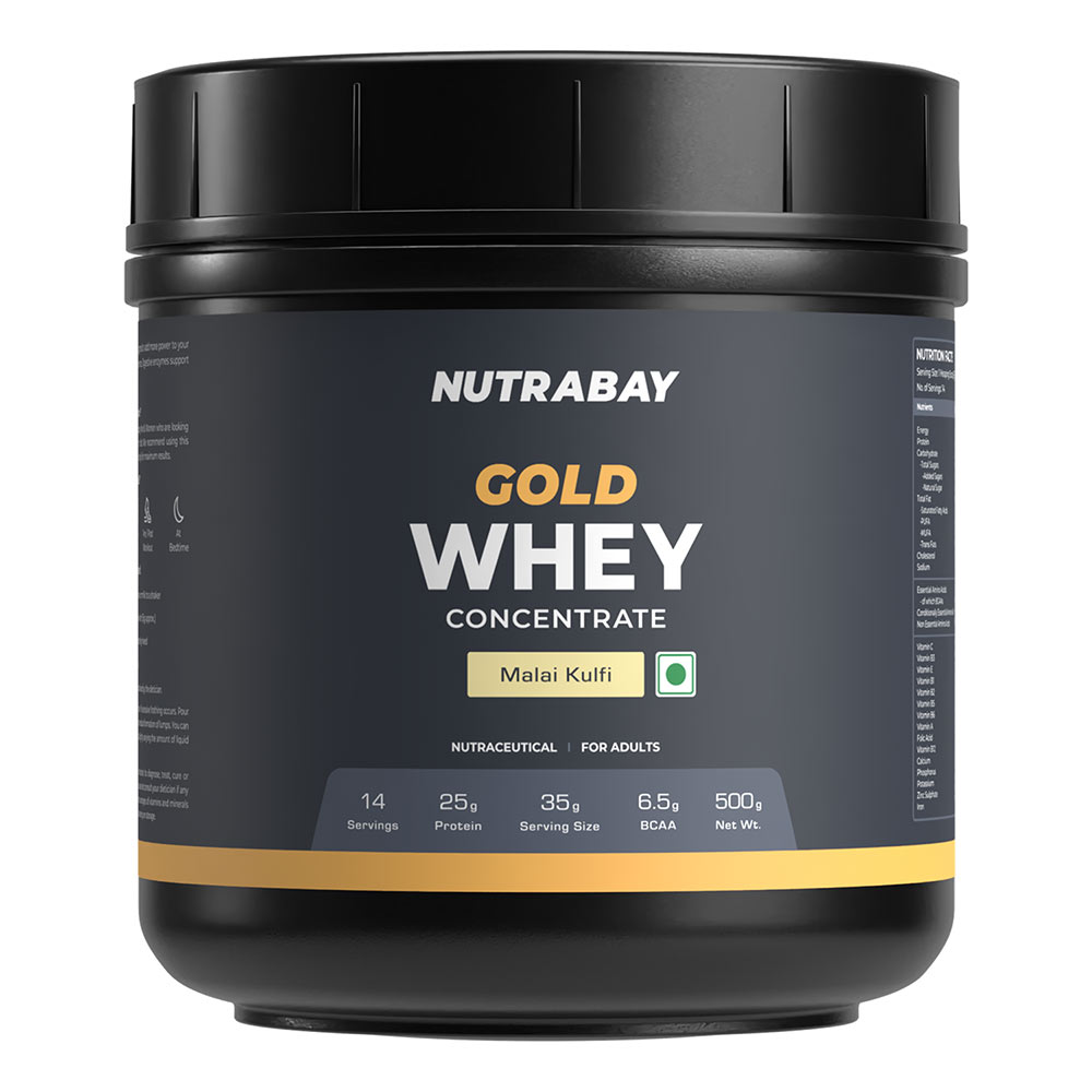1 - Nutrabay Gold Concentrate Whey Protein,  1.1 lb  Malai Kulfi 