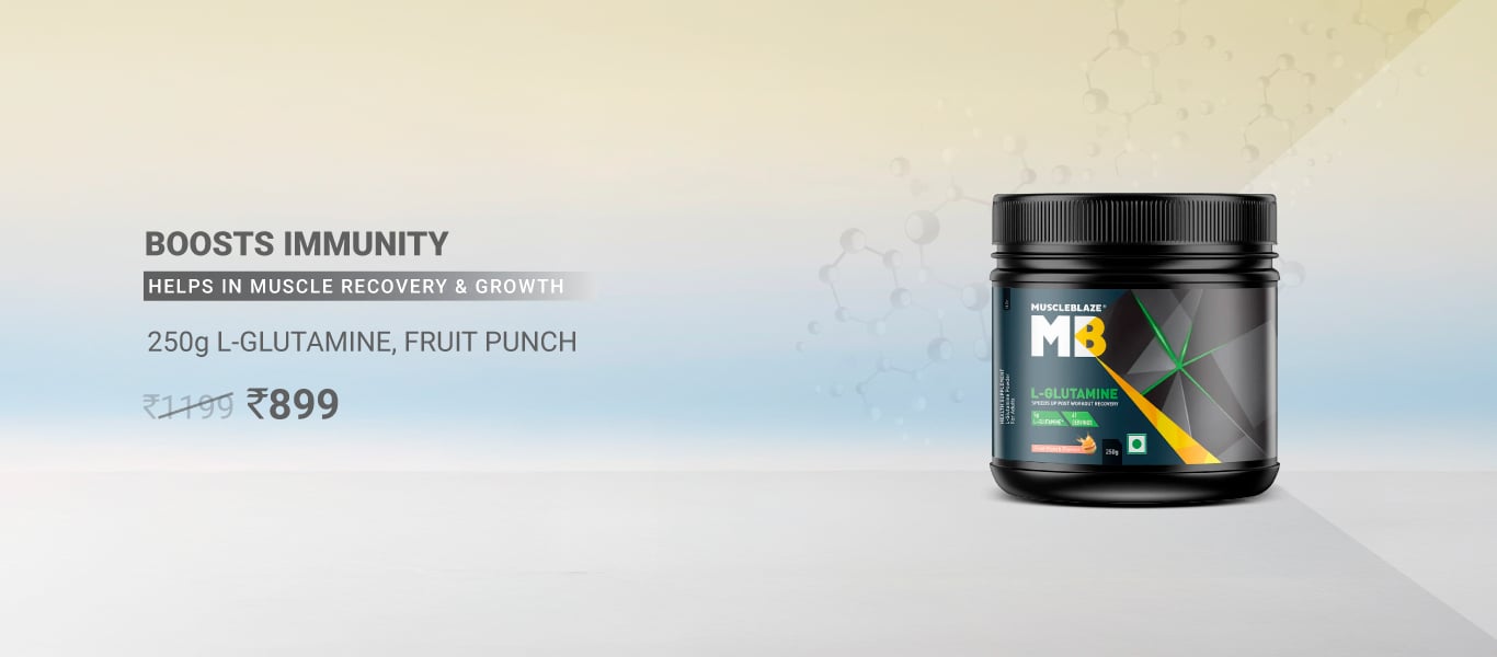MuscleBlaze L-Glutamine 250g Fruit Punch @ 899
