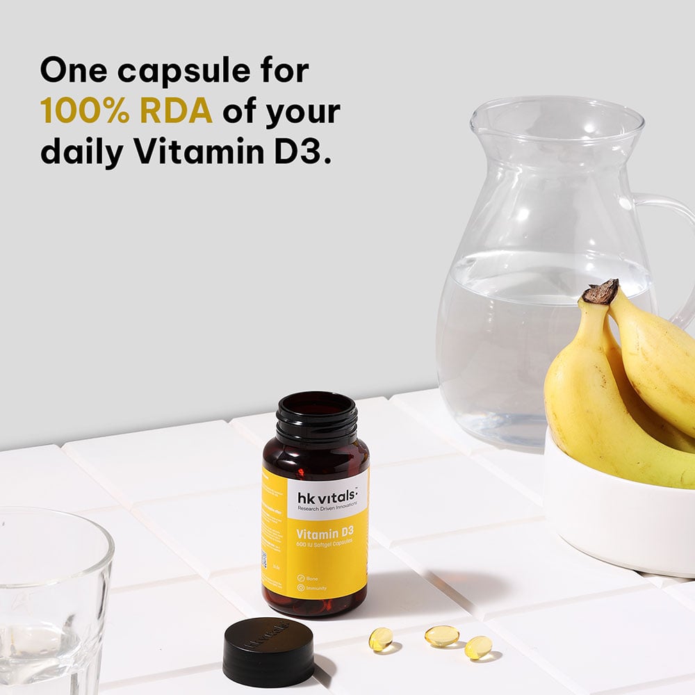 7 - HealthKart HK Vitals Vitamin D3,  90 capsules  Unflavoured