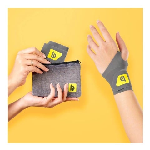 1 - betterhood Wrist Support Brace with ZeroBulk Max Stability Design,  Grey (Pack of 2)  Universal 
