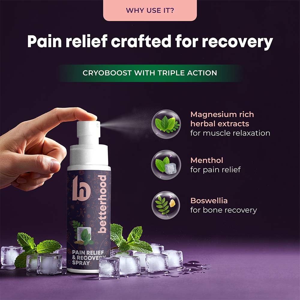 3 - betterhood Pain Relief & Recovery Spray,  100 ml 