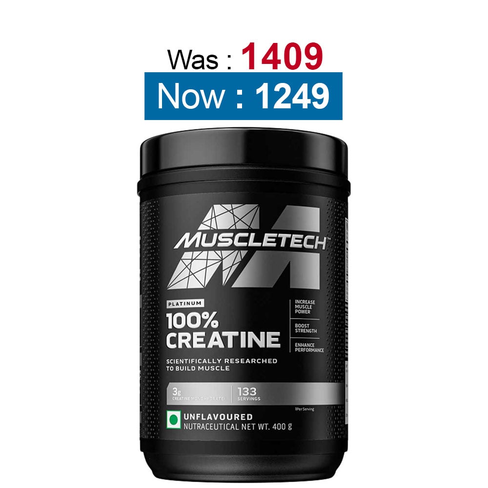 MuscleTech Platinum 100% Creatine, Unflavoured 0.88 lb