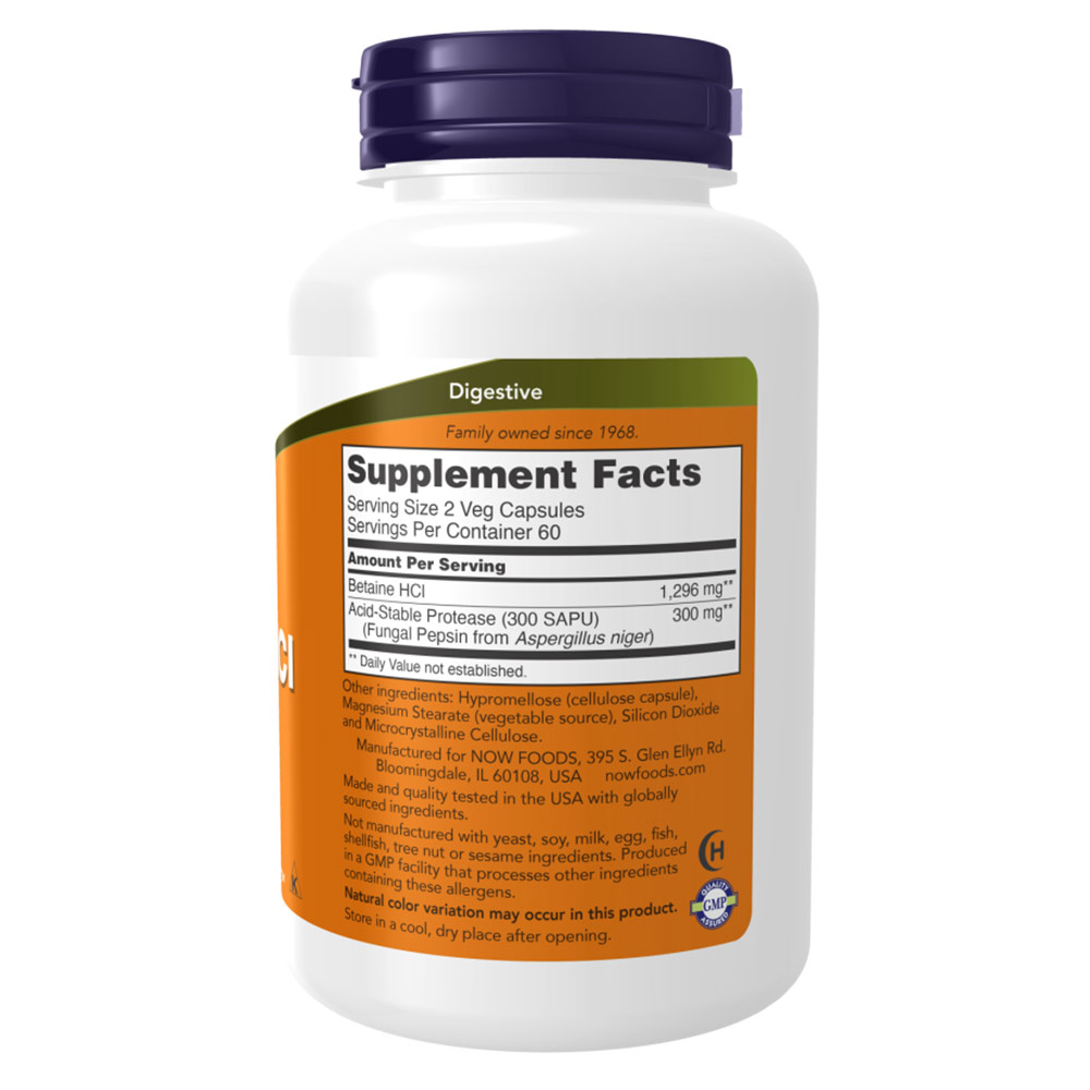 2 - Now Betaine HCl (648mg),  120 capsules 