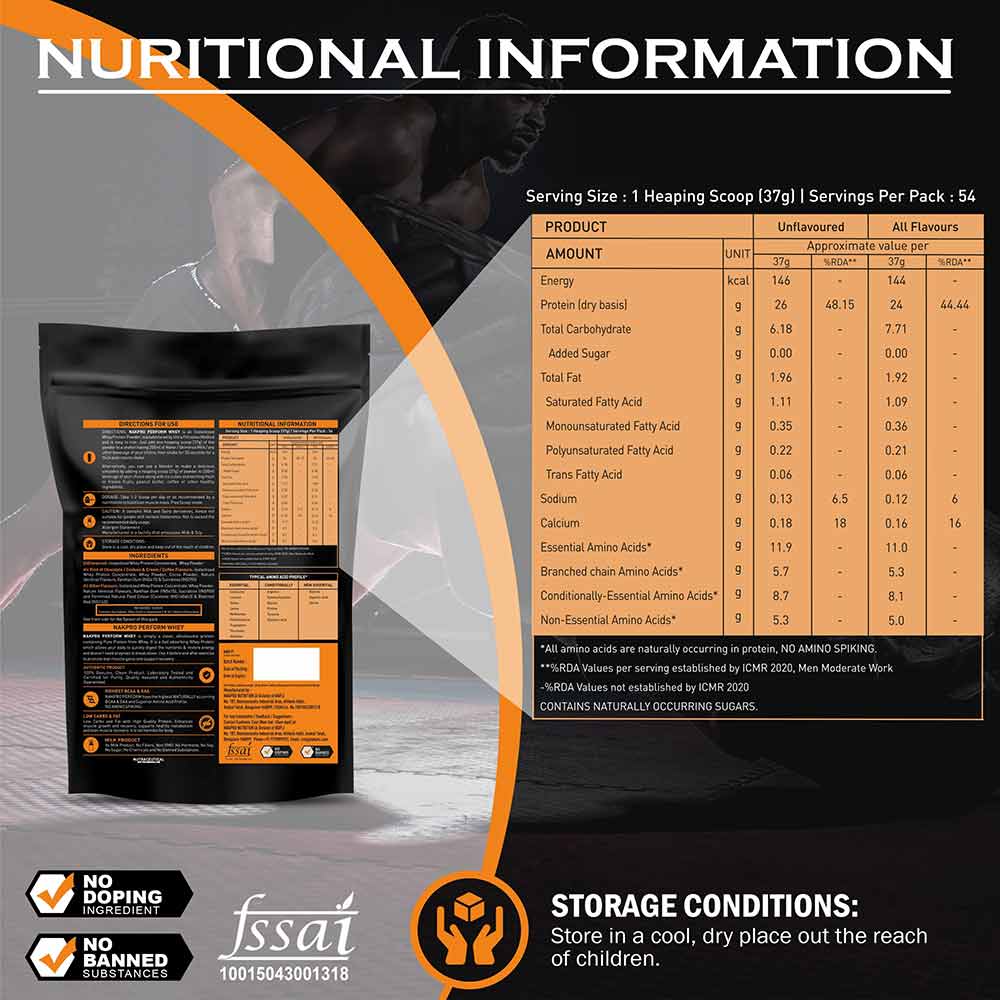 3 - Nakpro Perform Whey Protein Concentrate,  2.2 lb  Unflavoured (Pack of 2) 