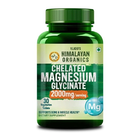 1 - Vlado's Himalayan Organics Chelated Magnesium Glycinate 2000mg,  Unflavoured  30 tablet(s) 