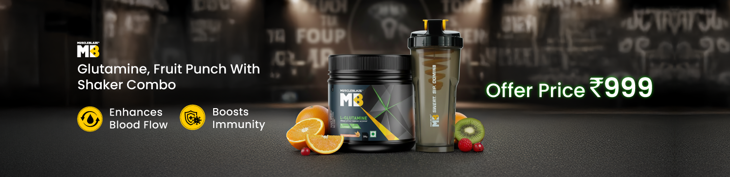 L-Glutamine 250g Fruit Punch & Shaker Combo | Offer Price - 999