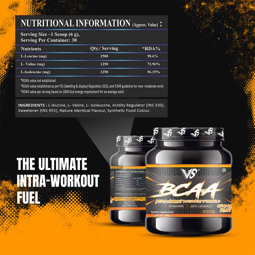 3 - V-SHAPE BCAA Intra Workout Recovery Formula,  0.39 lb  30 Servings  Fruit Punch 