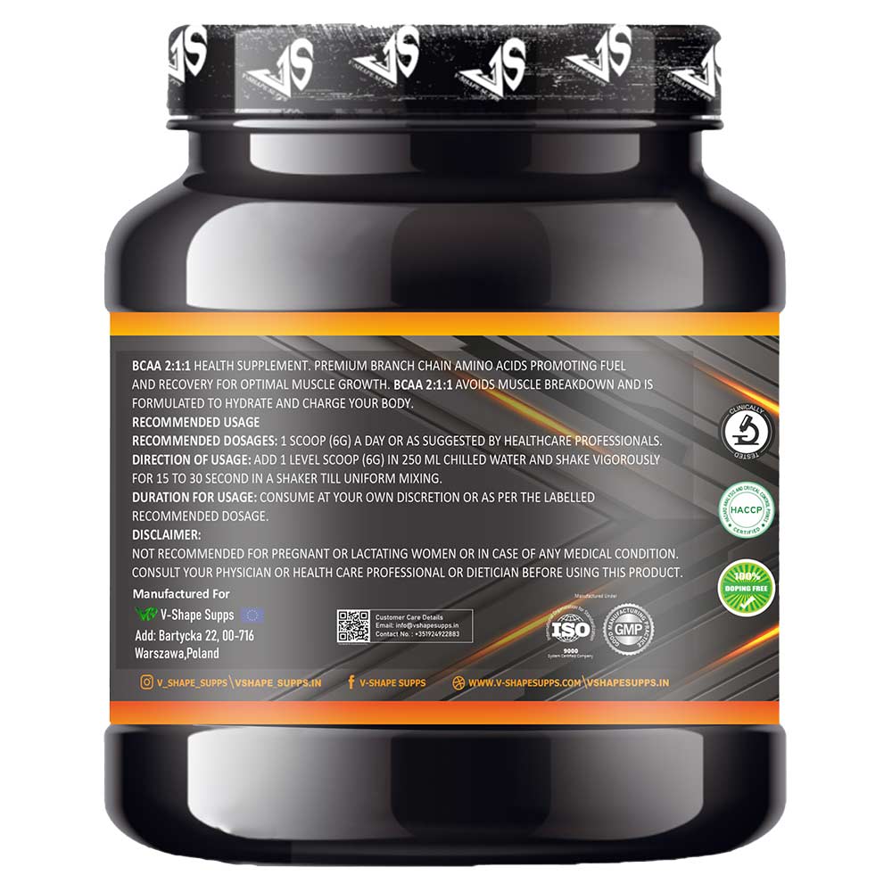 2 - V-SHAPE BCAA Intra Workout Recovery Formula,  0.39 lb  30 Servings  Fruit Punch 