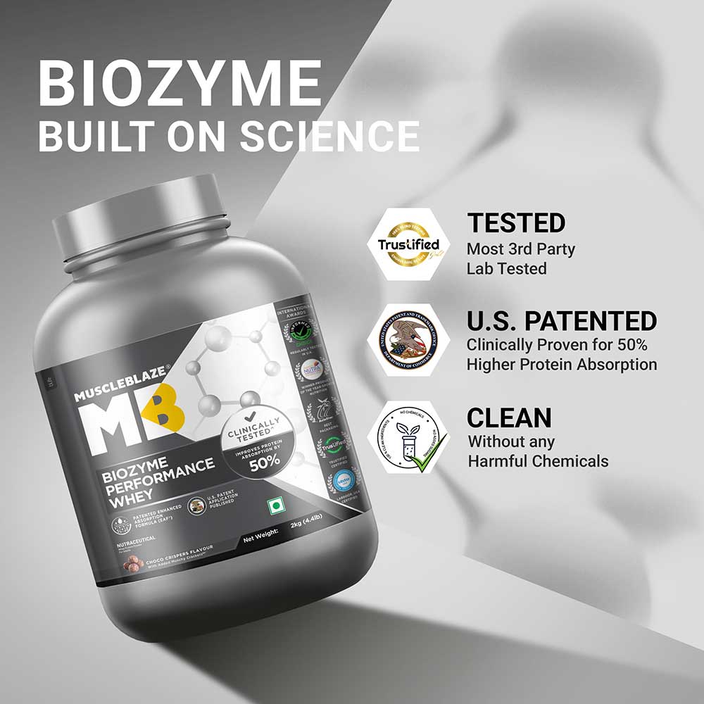 5 - MuscleBlaze Biozyme Performance Whey,  4.4 lb  Choco Crispers